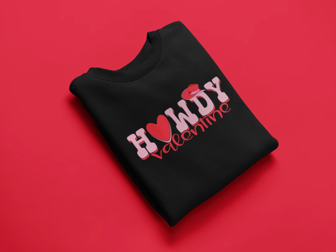 Hustle & Heart NC Howdy Valentine Cowgirl Valentine's Day Graphic Tee