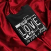 Hustle & Heart NC For Love Is Just A Game License Plate Black Valentine's Day Graphic Tee