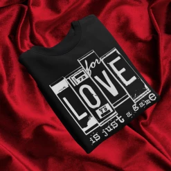 Hustle & Heart NC For Love Is Just A Game License Plate Black Valentine's Day Graphic Tee