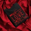 Hustle & Heart NC For Love Is All You Need License Plate Black And Red Valentine's Day Graphic Tee