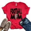 Hustle And Heart NC Football Mom Lightning Bolt Graphic Tee Lightning Bolt Designs