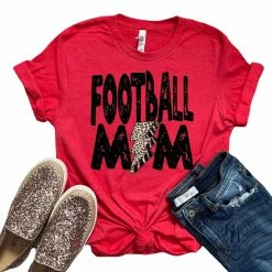 Hustle And Heart NC Football Mom Lightning Bolt Graphic Tee Lightning Bolt Designs