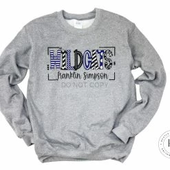 Hustle & Heart NC Franklin Simpson Wildcats Doodle Graphic Tee School Doodle Designs