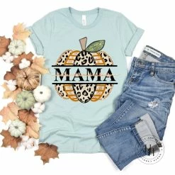 Hustle & Heart NC Funky Leopard Pumpkin Graphic Tee