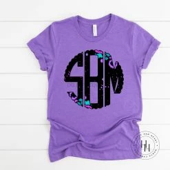 Hustle & Heart NC Galaxy Lepard Monogram Graphic Tee