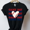 Hustle & Heart NC Game Day Baseball Heart Graphic Tee