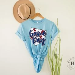 Hustle & Heart NC Mascot Pride Game Day Baseball Homeplate Graphic Tee