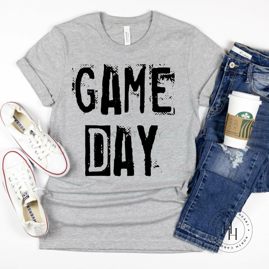 Hustle And Heart NC Game Day Black Burnbook Graphic Tee