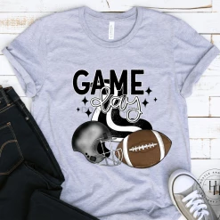 Hustle & Heart NC Mascot Pride Game Day Black Graphic Tee
