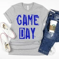 Hustle And Heart NC Burnbook Designs Game Day Blue Burnbook Graphic Tee