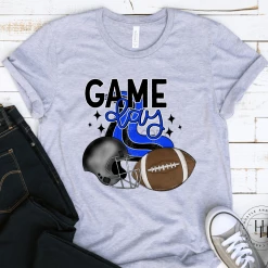 Hustle & Heart NC Game Day Blue Graphic Tee Mascot Pride