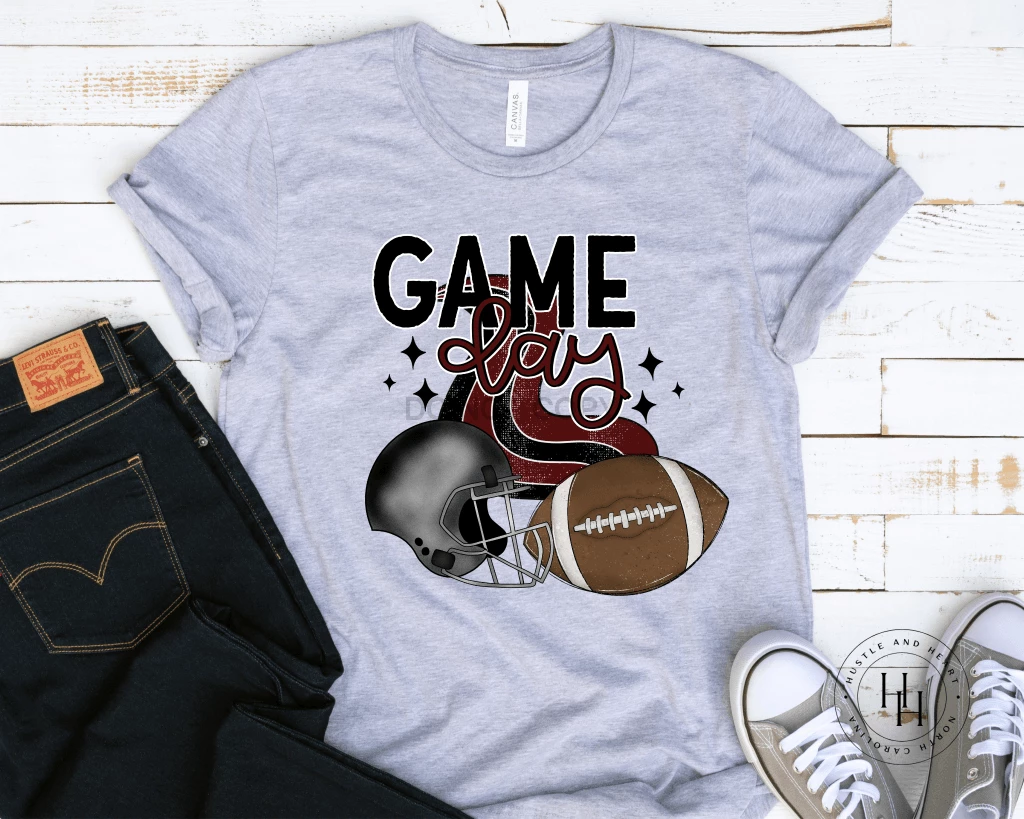 Hustle & Heart NC Game Day Cardinal Graphic Tee