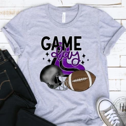 Hustle & Heart NC Game Day Purple Graphic Tee