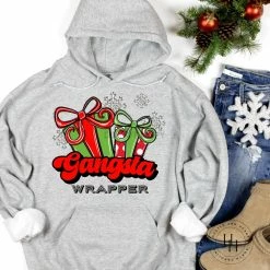 Hustle & Heart NC Gangsta Wrapper Copy Of Loathe Entirely Graphic Tee Christmas