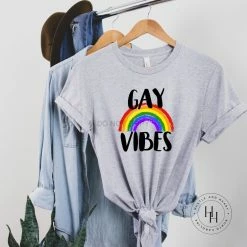 Hustle And Heart NC Gay Vibes Pride Graphic Tee LGBTQIA+ Pride/Equality