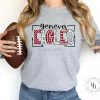 Hustle & Heart NC Geneva Eagles Doodle Graphic Tee School Doodle Designs
