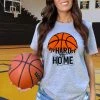 Hustle & Heart NC Go Hard Or Go Home Half Basketball Graphic Tee