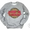 Hustle & Heart NC Faux Glitter Leopard Circle Designs Gorillas Red