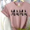 Hustle & Heart NC Customizable Name Tees Half Camo Customizable MAMA Graphic Tee