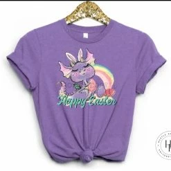 Hustle & Heart NC Happy Easter Dragon Graphic Tee