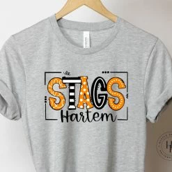 Hustle & Heart NC Hartem Stags Doodle Graphic Tee School Doodle Designs