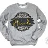 Hustle & Heart NC Hawks Black/Gold Faux Glitter Leopard Circle Designs