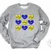 Hustle & Heart NC Valentine's Day Hawks Blue And Yellow Conversation Heart Graphic Tee