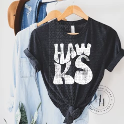 Hustle & Heart NC Transfers Hawks Retro Screenprint Transfer