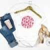 Hustle & Heart NC Monogram Tees Hearts Valentine's Monogram