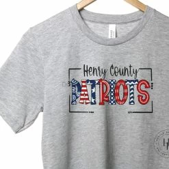 Hustle & Heart NC School Doodle Designs Henry County Patriots Doodle Graphic Tee