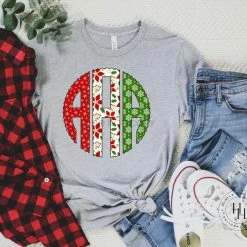 Hustle & Heart NC Holiday Trio Monogram Graphic Tee Monogram Tees
