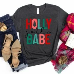 Hustle & Heart NC Holly Jolly Babe Graphic Tee
