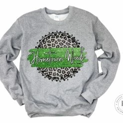 Hustle & Heart NC Hometown Weeds Faux Glitter Leopard Circle Designs