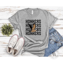 Hustle & Heart NC Repeating Mascot Designs Honkers Repeating Mascot Graphic Tee