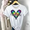 Hustle & Heart NC Transfers Hornets Tie Dye Heart Screenprint Transfer