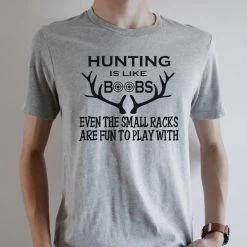Hustle And Heart NC Father's Day Hunting Is Like Boobs Graphic Tee