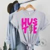 Hustle And Heart NC Hustle Pink Lightning Bolt Graphic Tee Lightning Bolt Designs