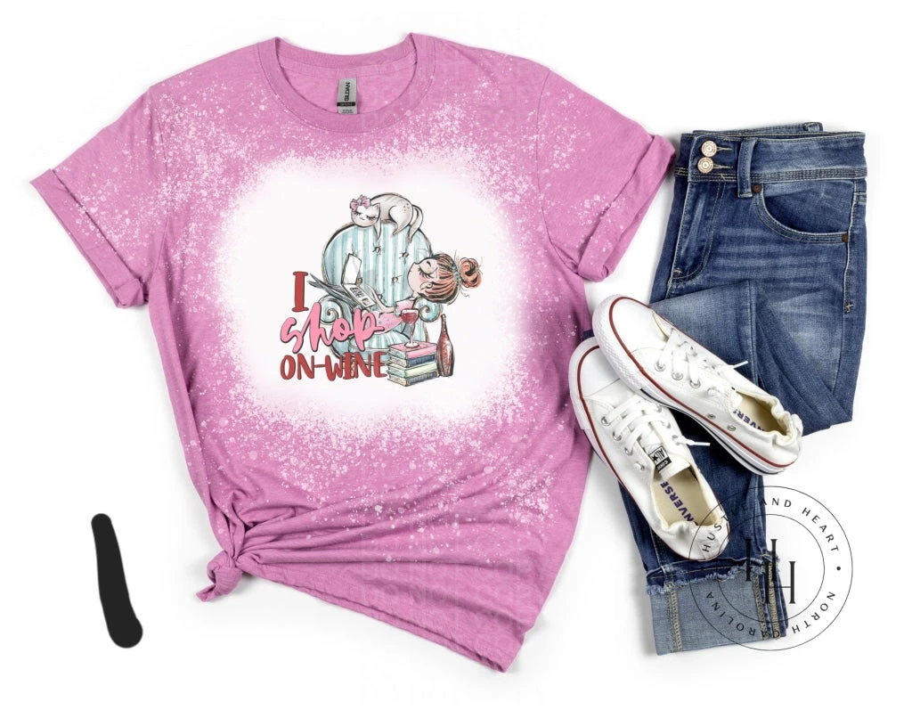 Hustle & Heart NC I Shop On-Wine - SUBLIMATION TRANSFER