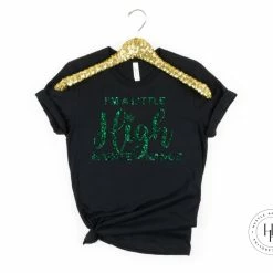 Hustle & Heart NC I'm A Little High Maintenance Faux Glitter Graphic Tee