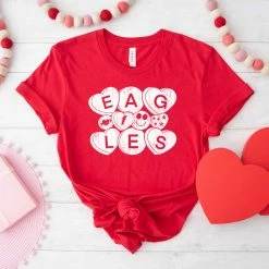 Hustle & Heart NC Eagles Conversation Hearts Screenprint Transfer RTS 1/17