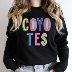 Hustle And Heart NC Coyotes Colorful Graphic Tee