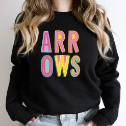 Hustle And Heart NC Arrows Colorful Graphic Tee