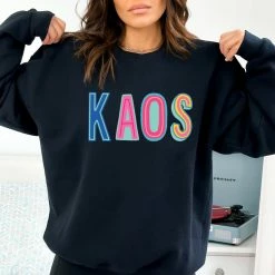 Hustle And Heart NC Colorful Block Mascots KAOS Colorful Graphic Tee