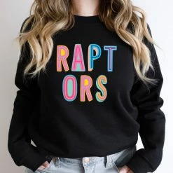 Hustle And Heart NC Raptors Colorful Graphic Tee