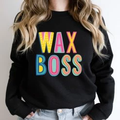 Hustle And Heart NC Wax Boss Colorful Graphic Tee Colorful Block Mascots