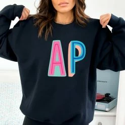 Hustle And Heart NC Colorful Block Mascots AP Colorful Graphic Tee