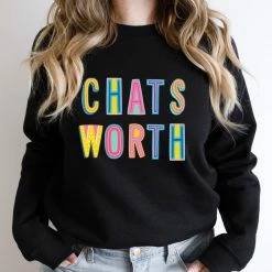 Hustle And Heart NC Colorful Block Mascots Chatsworth Colorful Graphic Tee