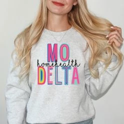 Hustle And Heart NC Mo Delta Graphic Tee Colorful Block Mascots