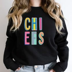 Hustle And Heart NC Chiefs Colorful Graphic Tee Colorful Block Mascots