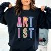 Hustle And Heart NC Artist Colorful Graphic Tee